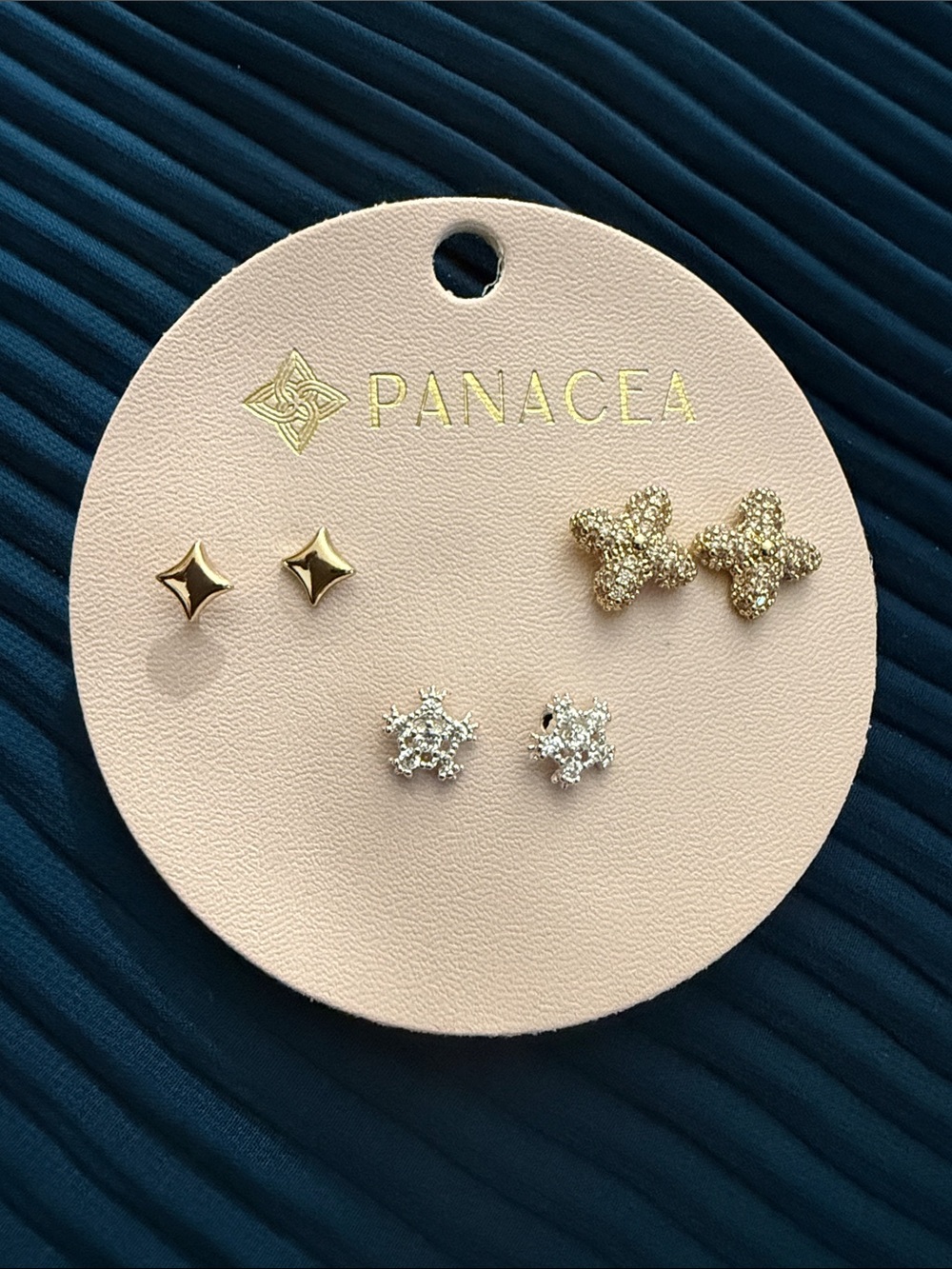 Panacea Cache Gold and Silver Mixed Stud Earring Set